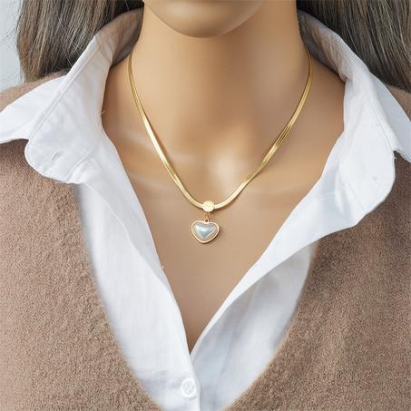 Collier Cœur Blanc