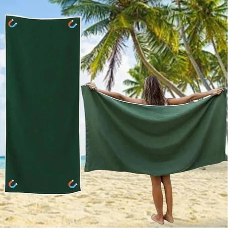 Grande Serviette de Plage Magnétique en microfibre à séchage rapide