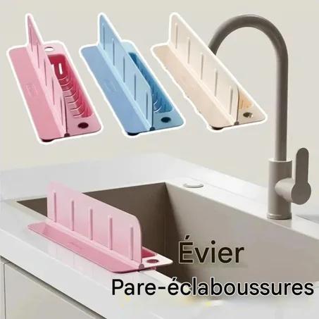 Organisateur d'Évier Multifonctionnel Pliable - Égouttoir ＆ Barrière anti-eau