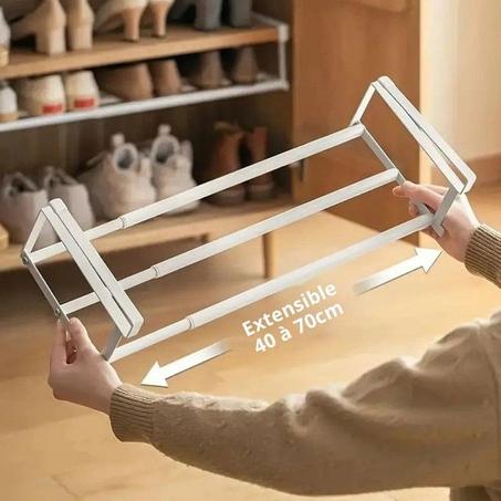Étagère Organisateur Extensible pour chaussures, cuisine, salle de bain, bibliothèque... (40 à 70 cm)