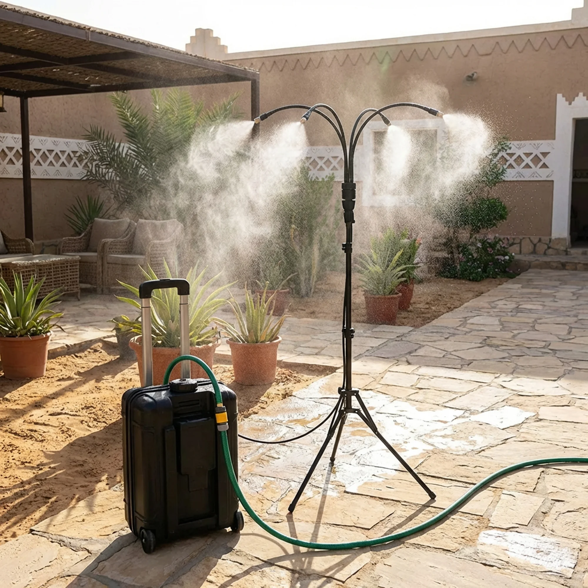 برّد صيفك وجلساتك! نظام التوزيع والرذاذ الذكي من DLC (ضمان عامين) شحن مجاني  🌿(خارج المخزون)