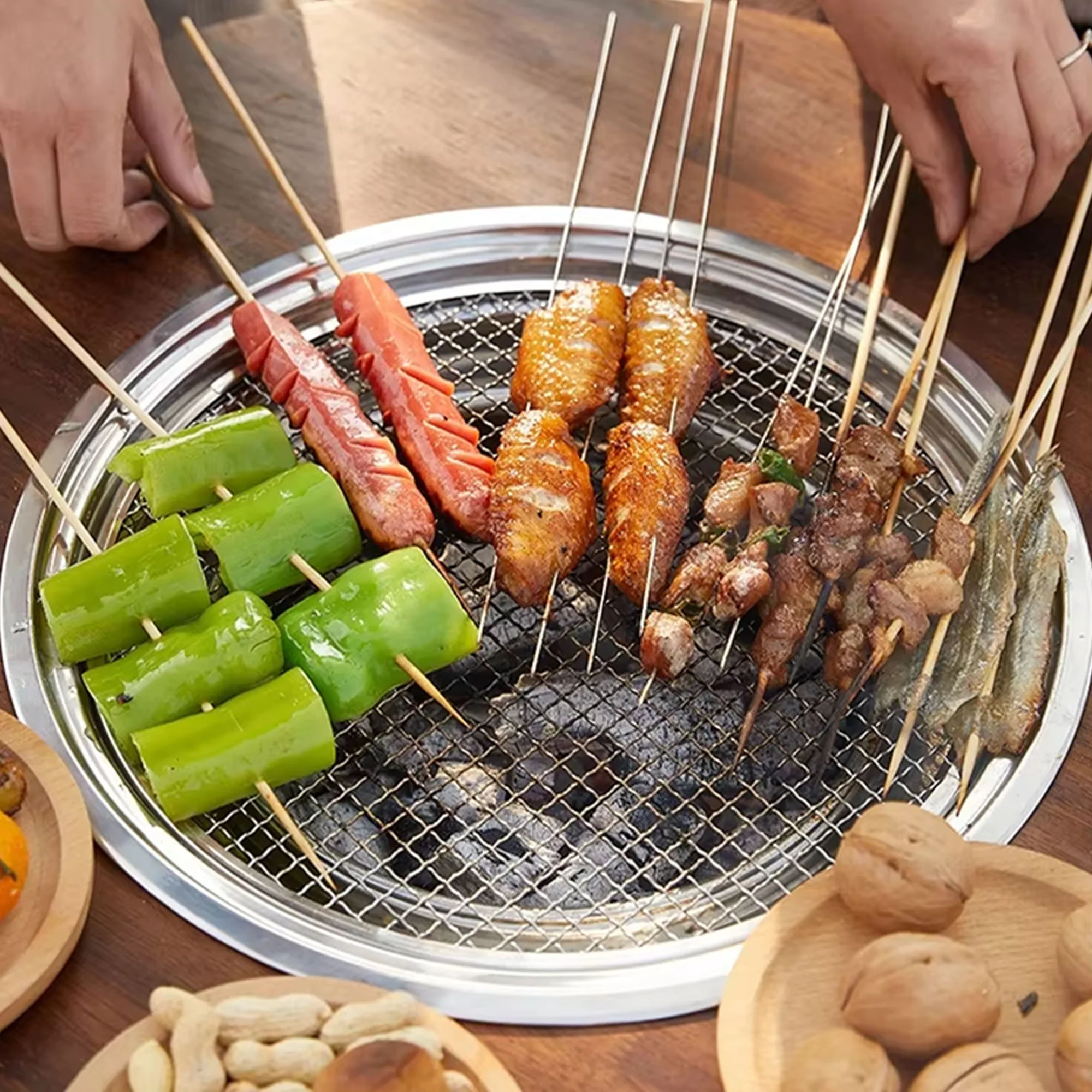 حوّل جلستك إلى صالون شواء فاخر! استمتع بأجمل اللحظات مع طاولة الشواء الخشبية العصرية