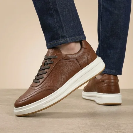 L'Urbain Grainé – Sneaker Cuir Premium & Semelle Confort