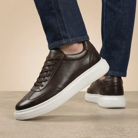 Le Minimaliste Pro – Sneaker Cuir & Confort Actif