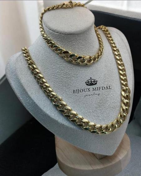 طقم RADCO 2 قطع – عقد وسوار (Gourmette)