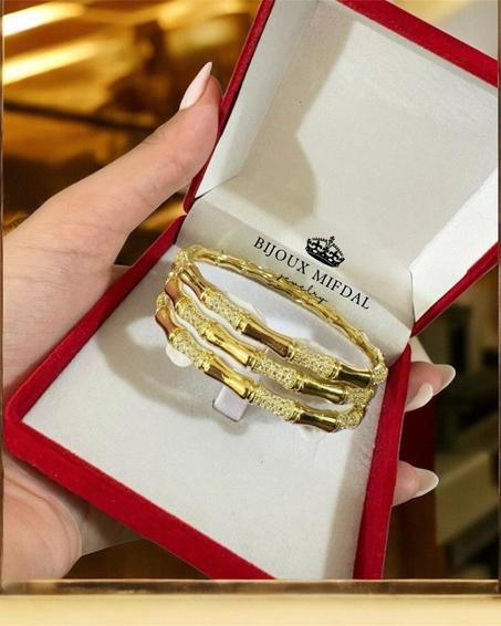 مجموعة 3 أساور ذهبية – فخامة تدوم معك كل يوم