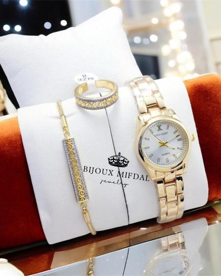 باك الأناقة النسائية – ساعة، سوار وخاتم فخامة بلا حدود