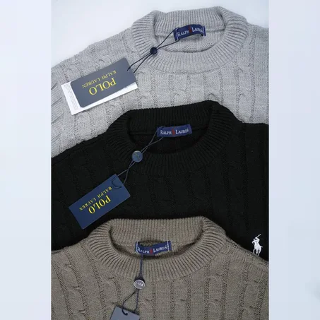 Pack 3 Pulls Ralph col rond en coton