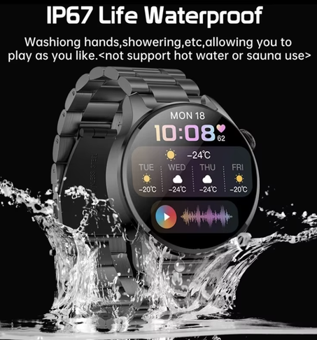 ساعة ذكية تعمل بالبلوتوث للمكالمات وتشغيل الموسيقى