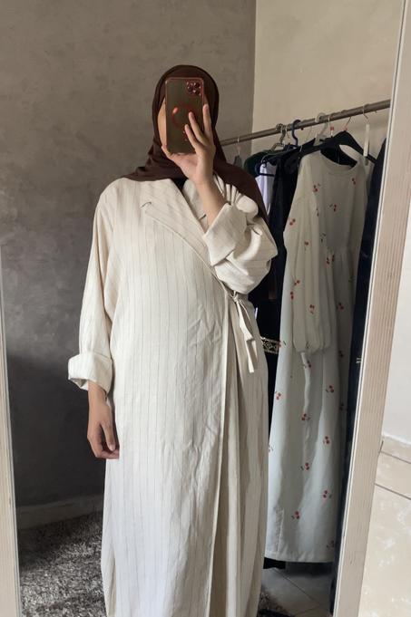 Robe croisé linen