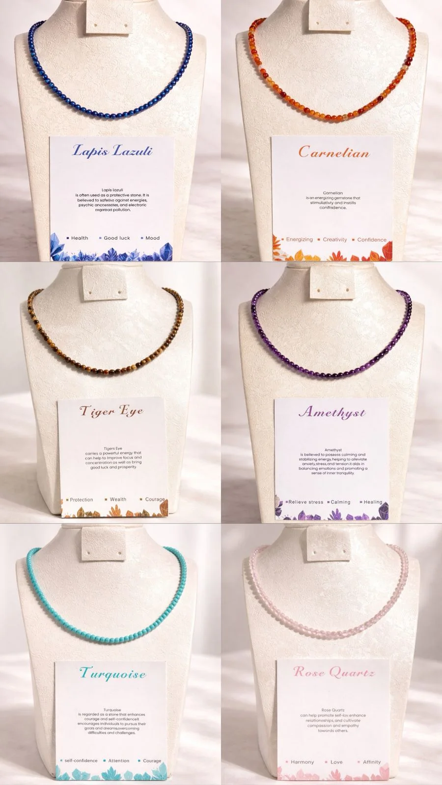 collier en pierre naturel avec acier inoxydable 1