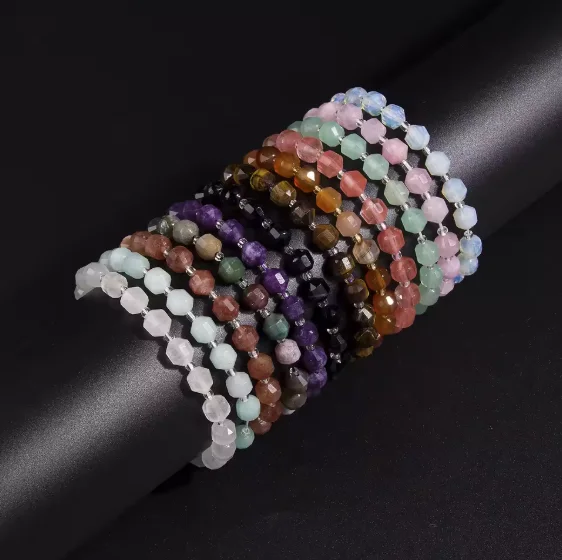 Bracelet de perles de losange carre