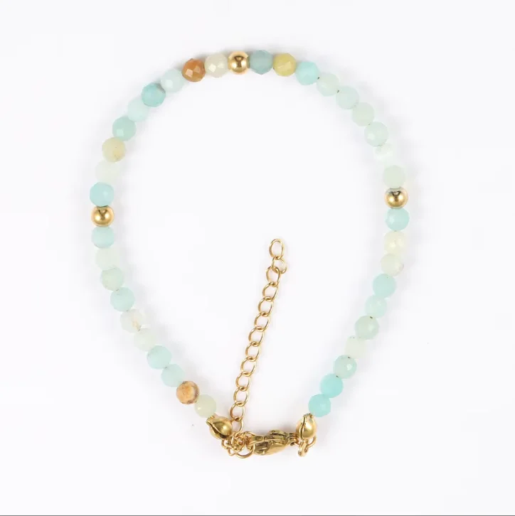 bracelet amazonite /سوار من حجر الأمازونيت