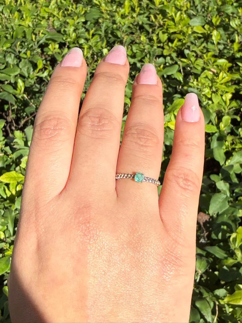 Bague émeraude en argent s925/خاتم من الزمرد الفضة عيار 925