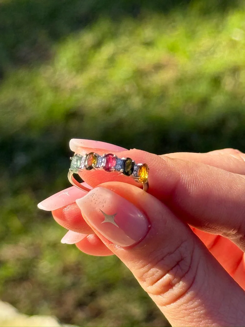 bague tourmaline en argent s925 /خاتم التورمالين من الفضة عيار 925