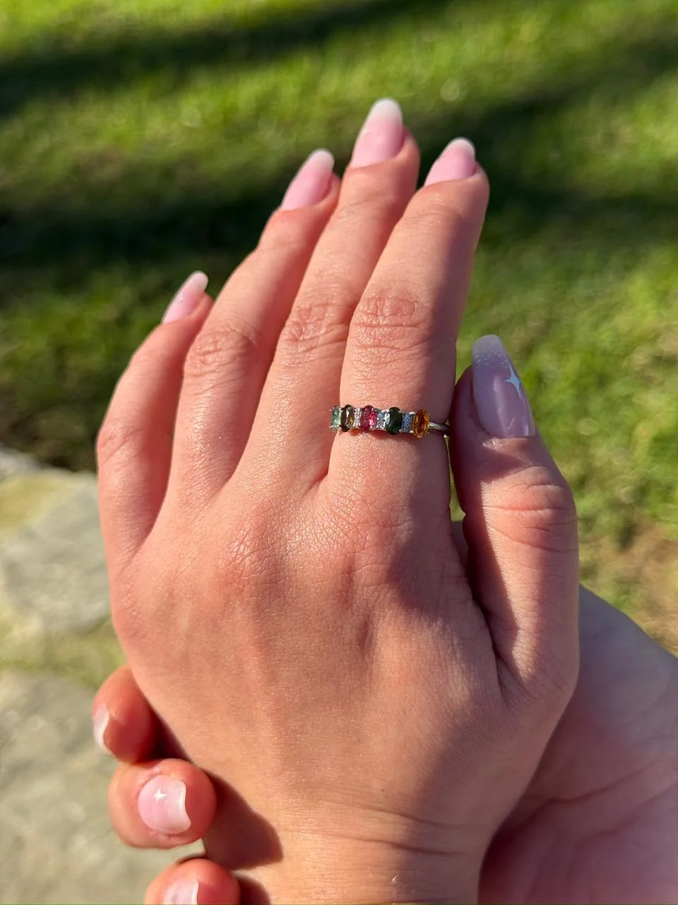 bague tourmaline en argent s925 /خاتم التورمالين من الفضة عيار 925