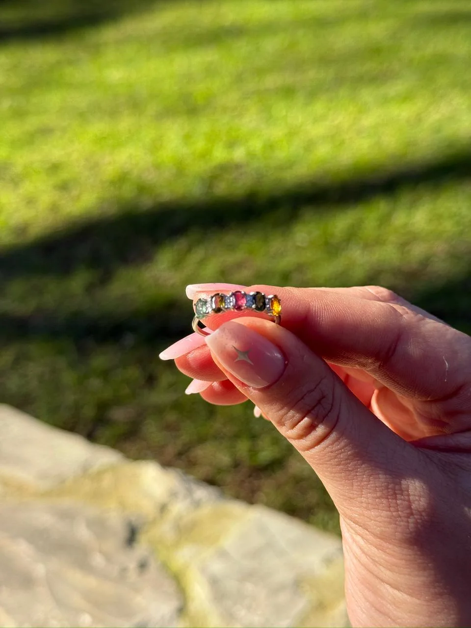 bague tourmaline en argent s925 /خاتم التورمالين من الفضة عيار 925