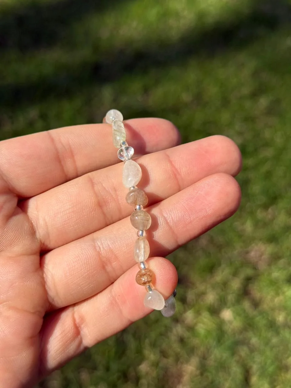 bracelet quartz cheveux vert  /سوار الكوارتز الشعر الأخضر