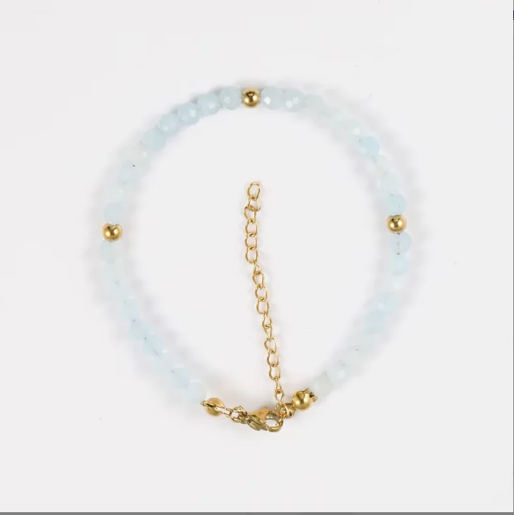 bracelet Aigue-marine/ سوار أكوامارين