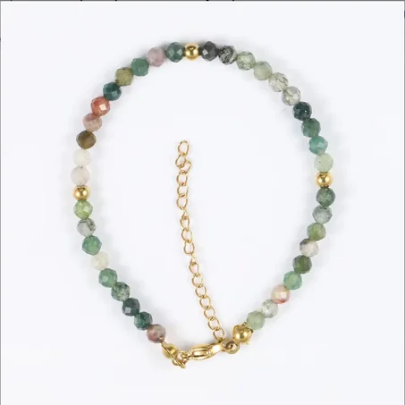 bracelet moss agate /سوار من العقيق الطحلبي