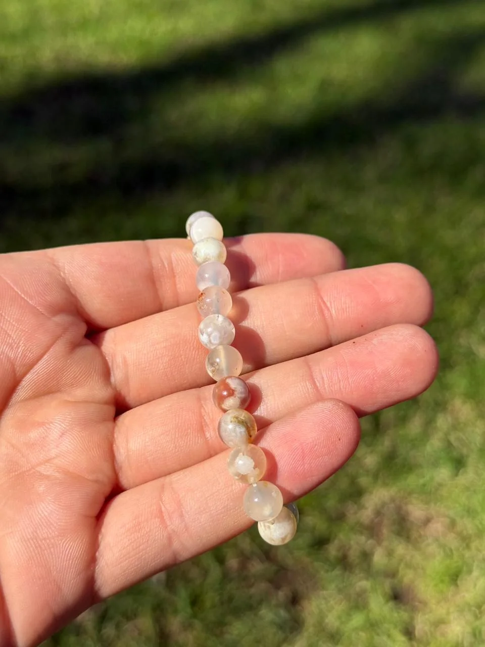 bracelet agate fleur / سوار من العقيق الزهري