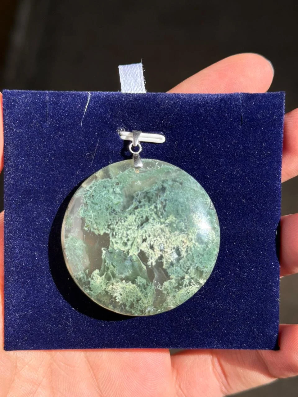 pendentif tree agate /قلادة عقيق الشجرة