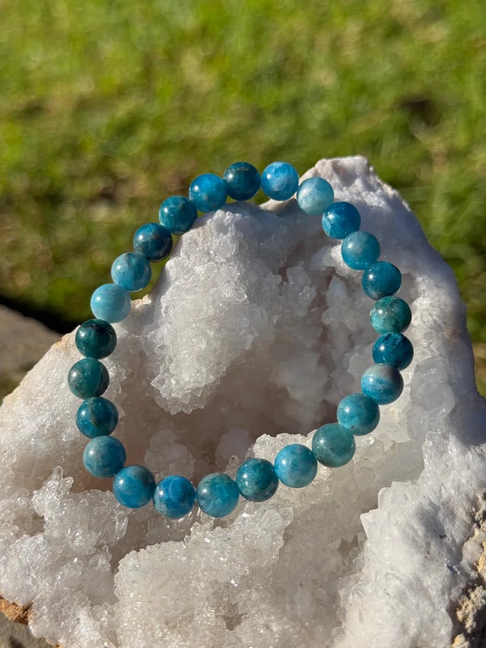 bracelet apatite bleu /سوار الأباتيت