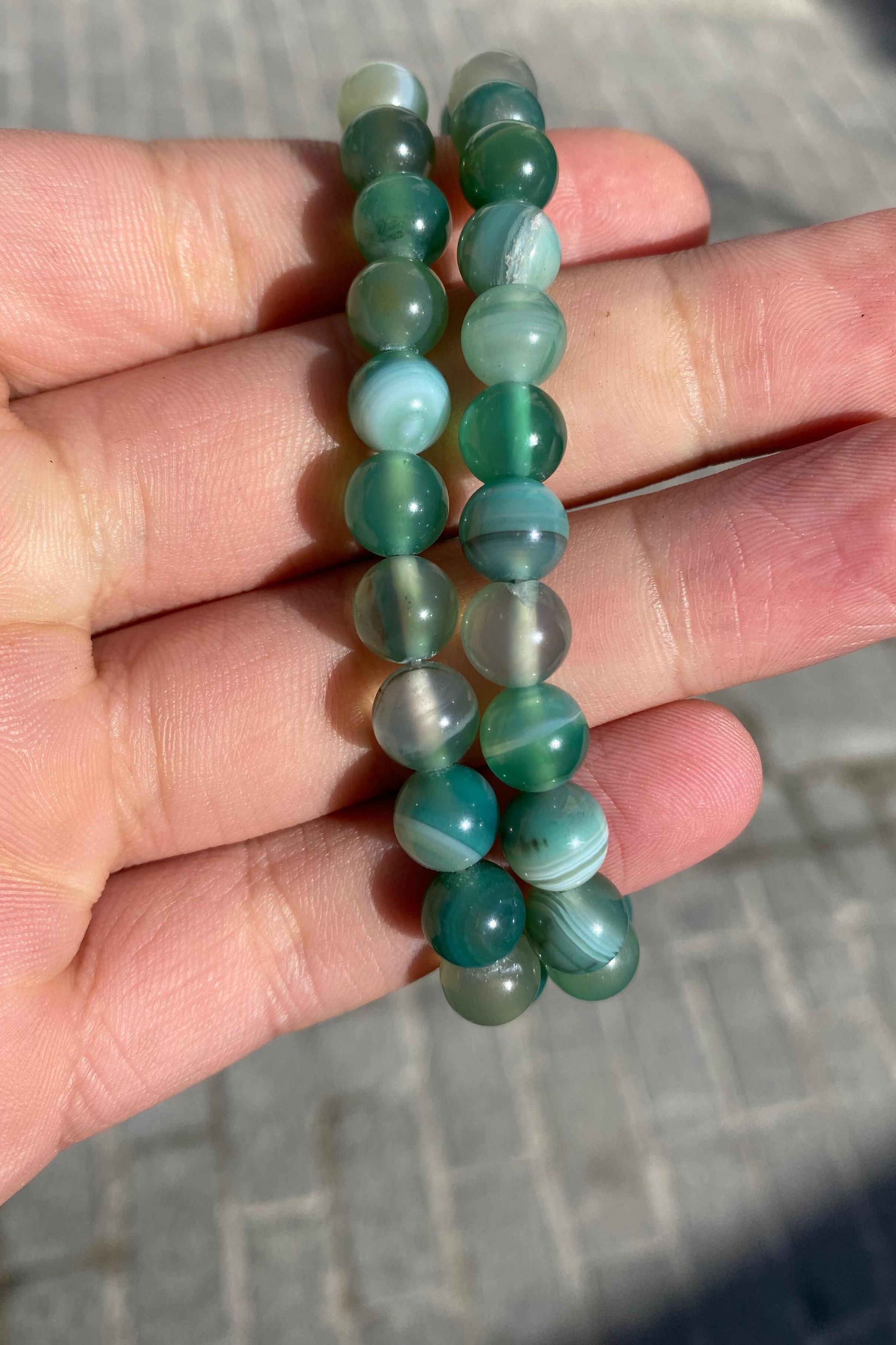 bracelet agate vert / سوار العقيق الأخضر