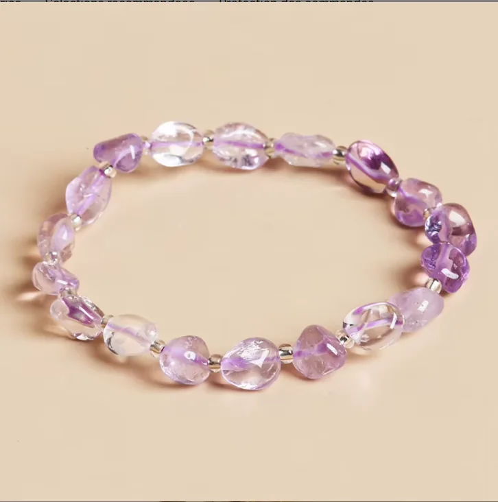 bracelet améthyste clair /سوار من الجمشت الفاتح