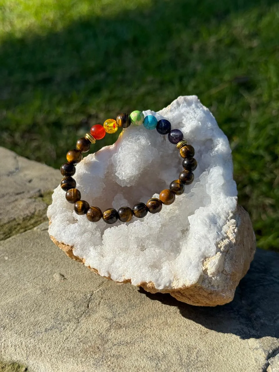 bracelet œil de tigre chakra /سوار شاكرا عين النمر