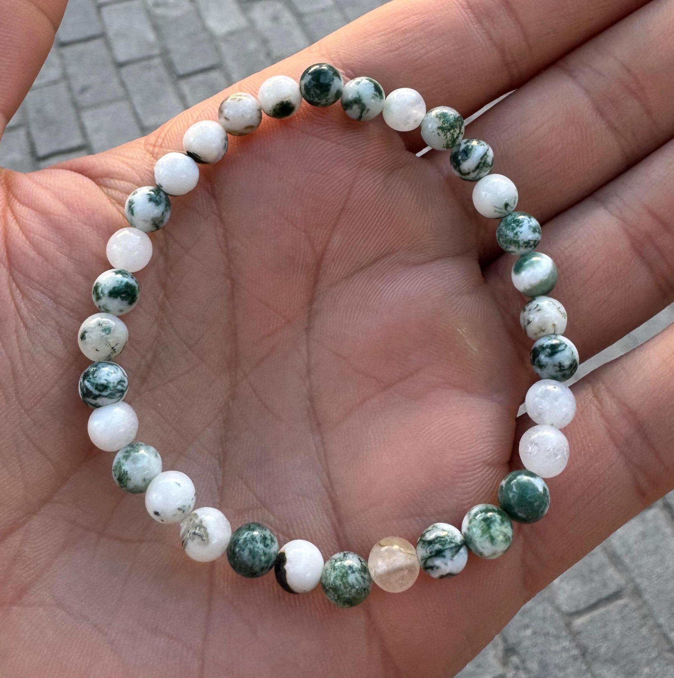 bracelet tree agate / سوار حجر عقيق الشجرة