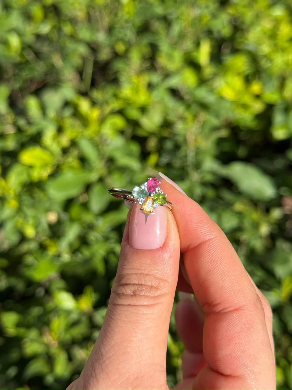 bague tourmaline en argent s925 /خاتم التورمالين من الفضة عيار 925