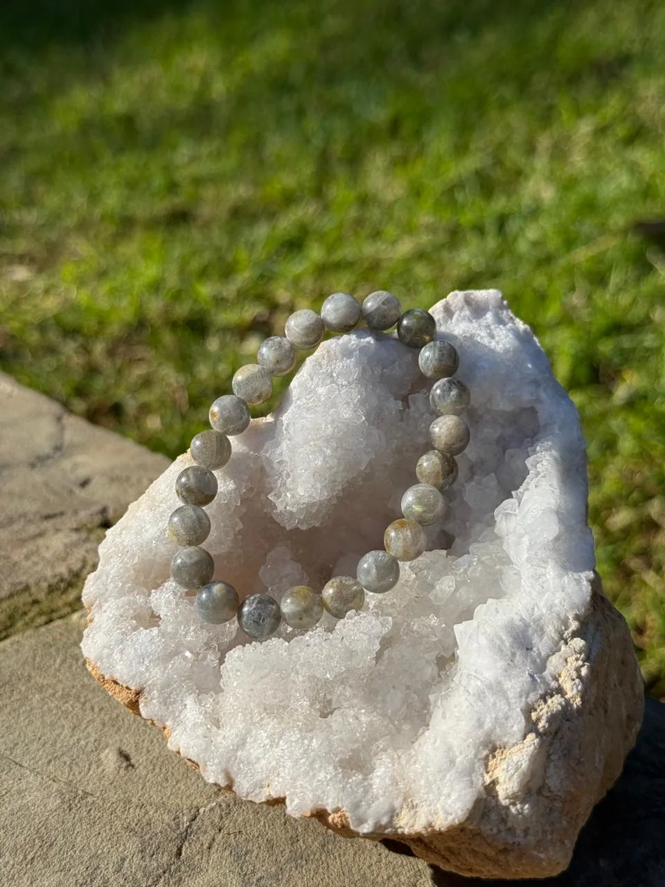 bracelet labradorite/ سوار حجر الطاووس