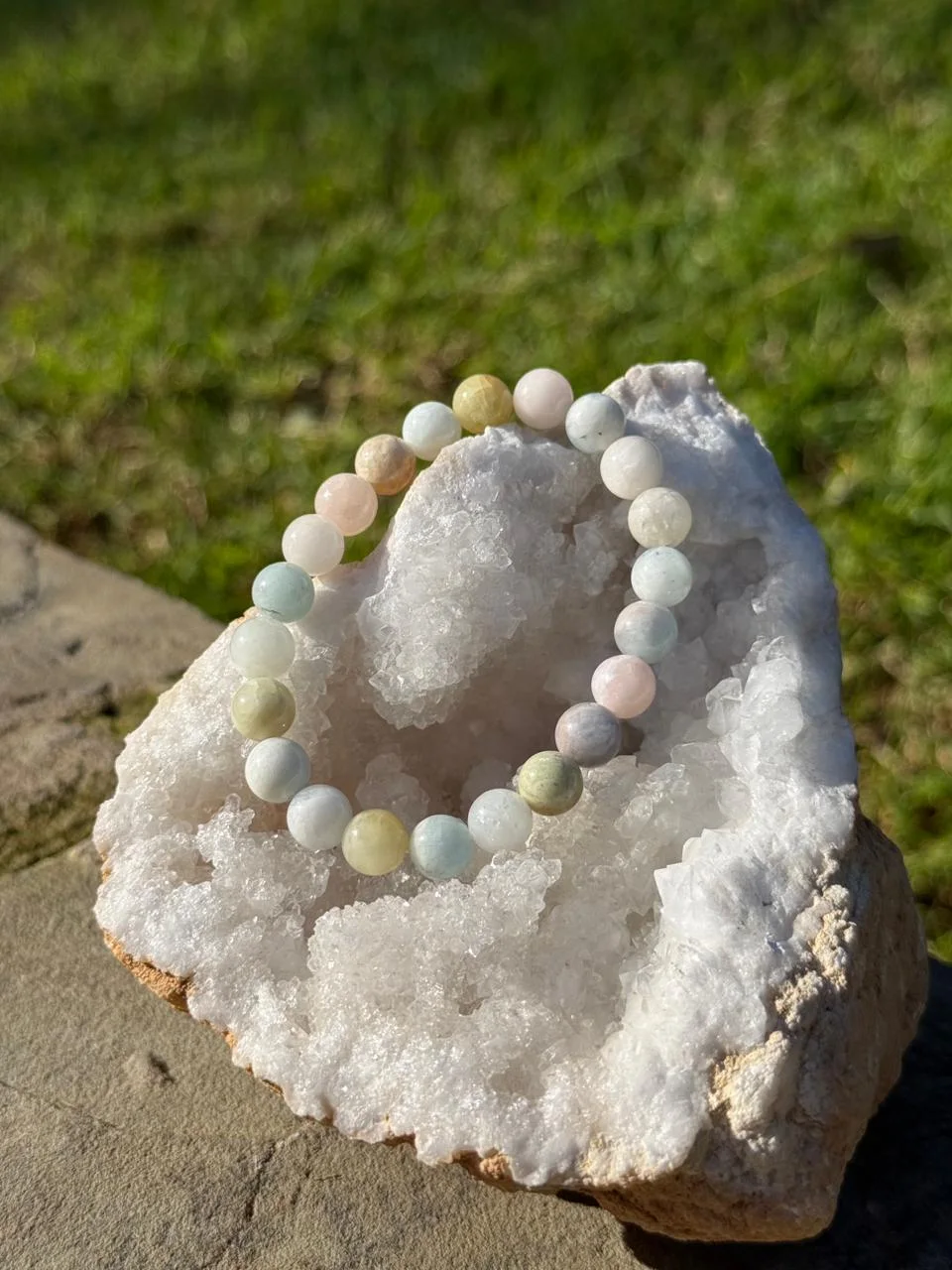 bracelet Morganite  /سوار حجر المورجانيت