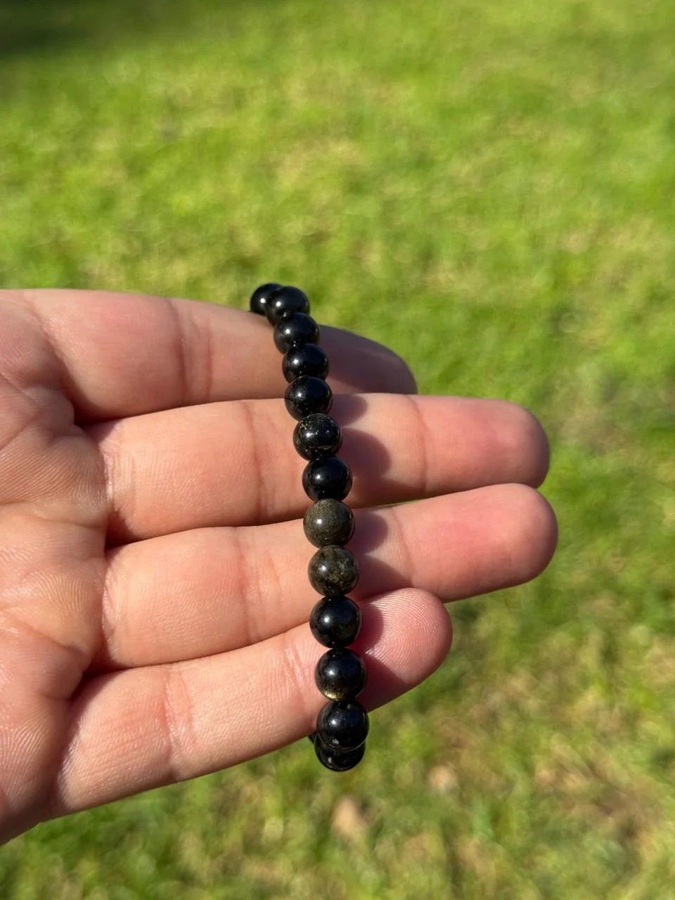 bracelet obsidienne doré / سوار السبج ذهبي