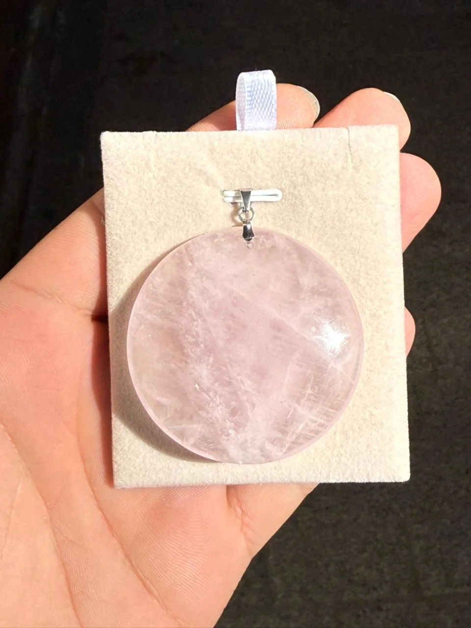 collier quartz rose /قلادة الكوارتز الوردي