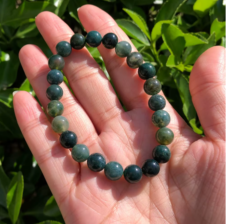 bracelet moss agate / سوار حجر الأجات الطحالب