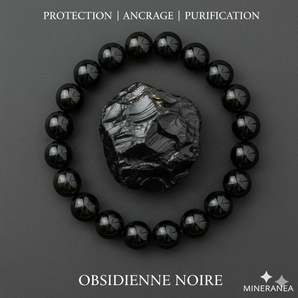 bracelet obsidienne  /سوار الأوبسيديان