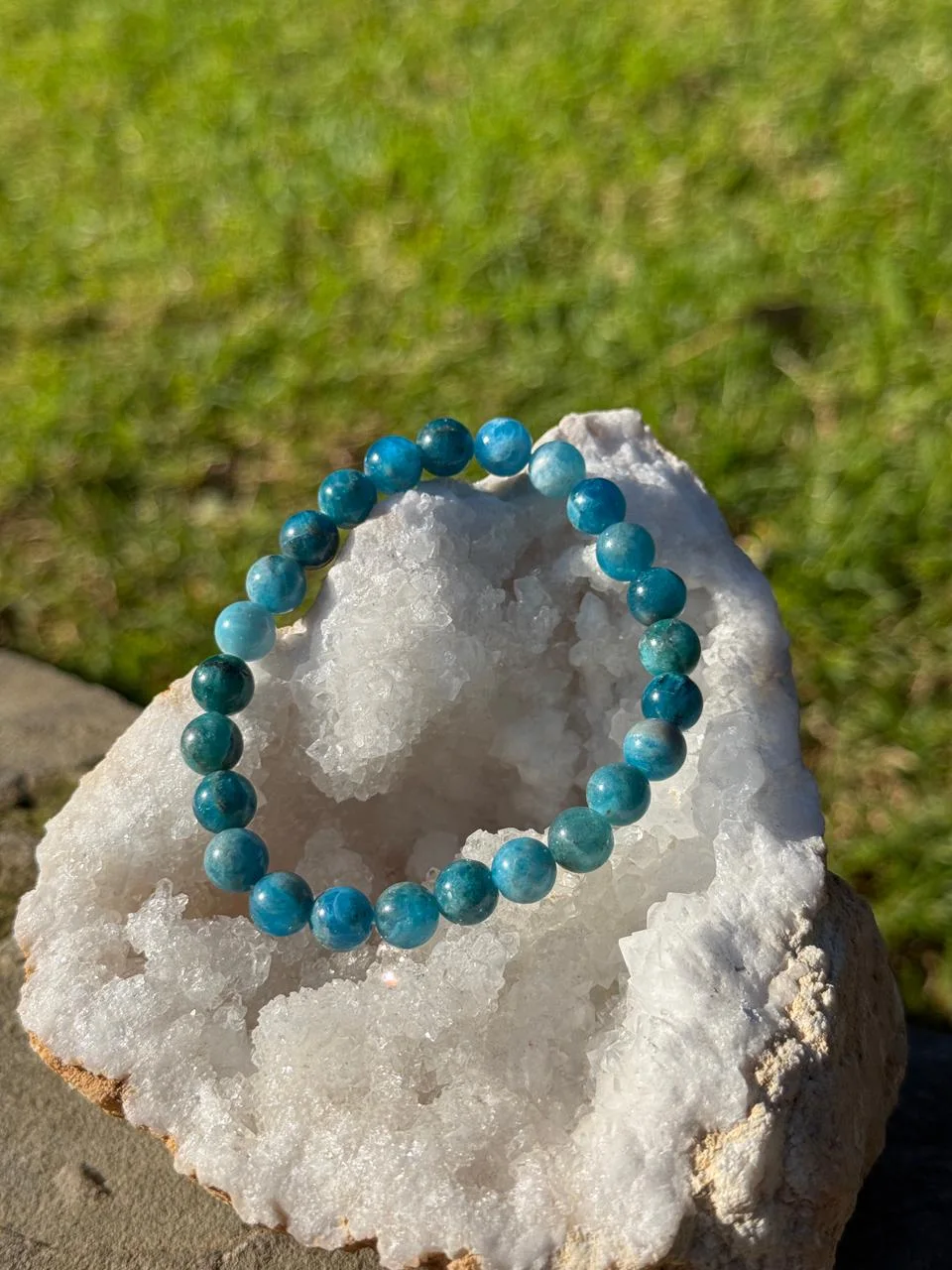 bracelet apatite bleu /سوار الأباتيت
