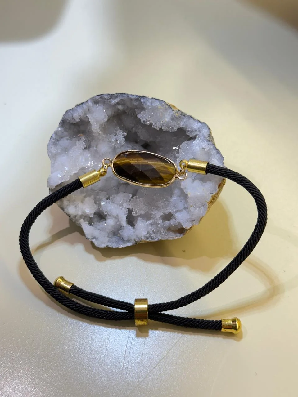 bracelet œil de tigre carre / سوار عين النمر