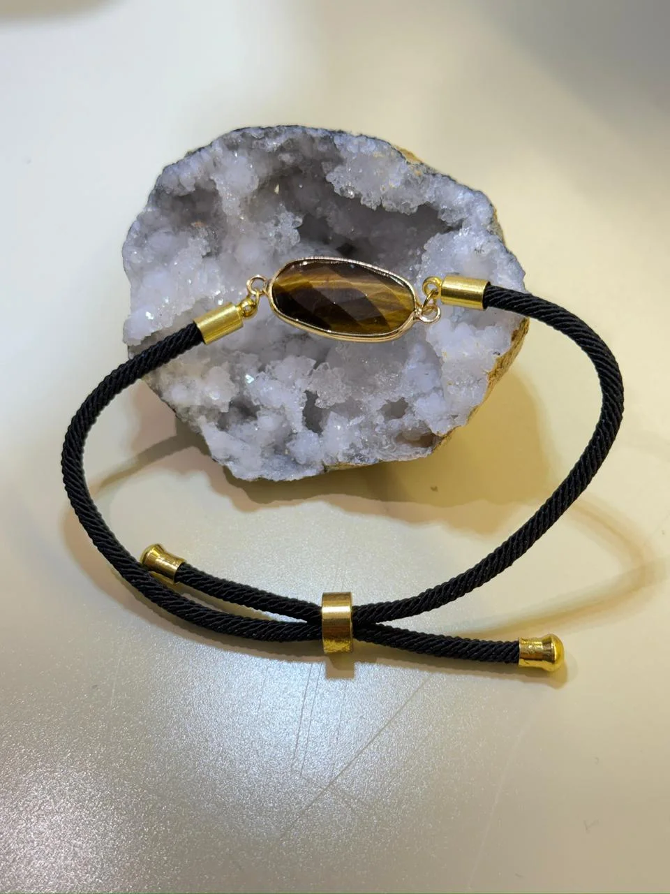 bracelet œil de tigre carre / سوار عين النمر