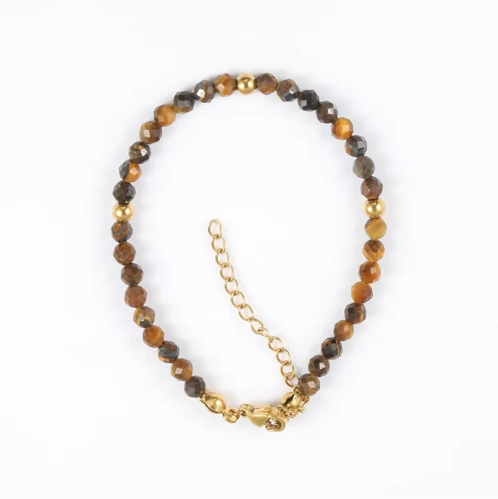 bracelet œil de tigre carre / سوار عين النمر