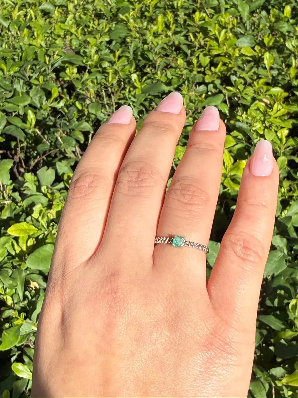 Bague émeraude en argent s925/خاتم من الزمرد الفضة عيار 925