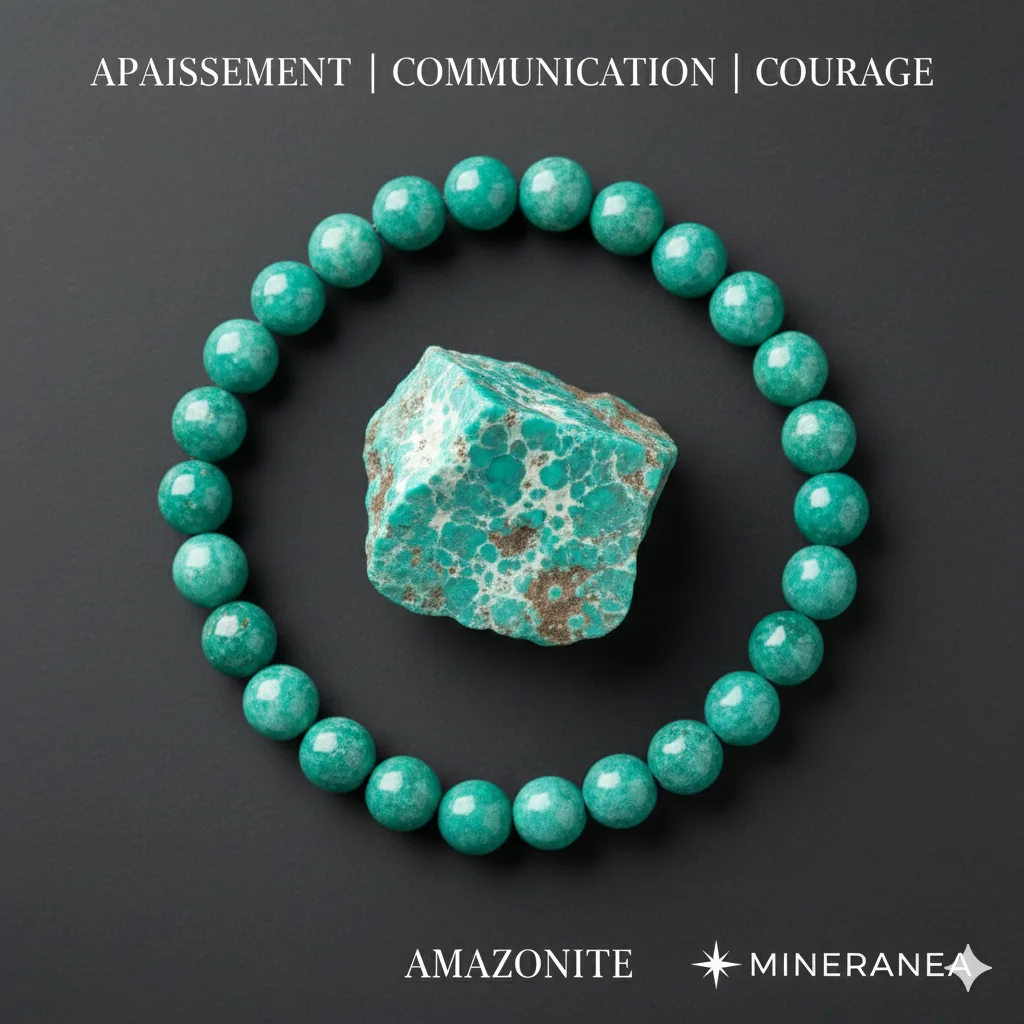 Bracelet Amazonite /  حجر الأمازونيت