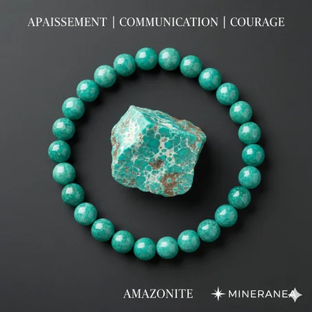 Bracelet Amazonite /  حجر الأمازونيت