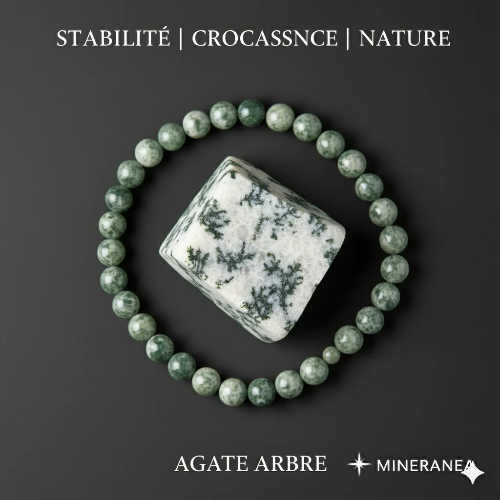 bracelet tree agate / سوار حجر عقيق الشجرة