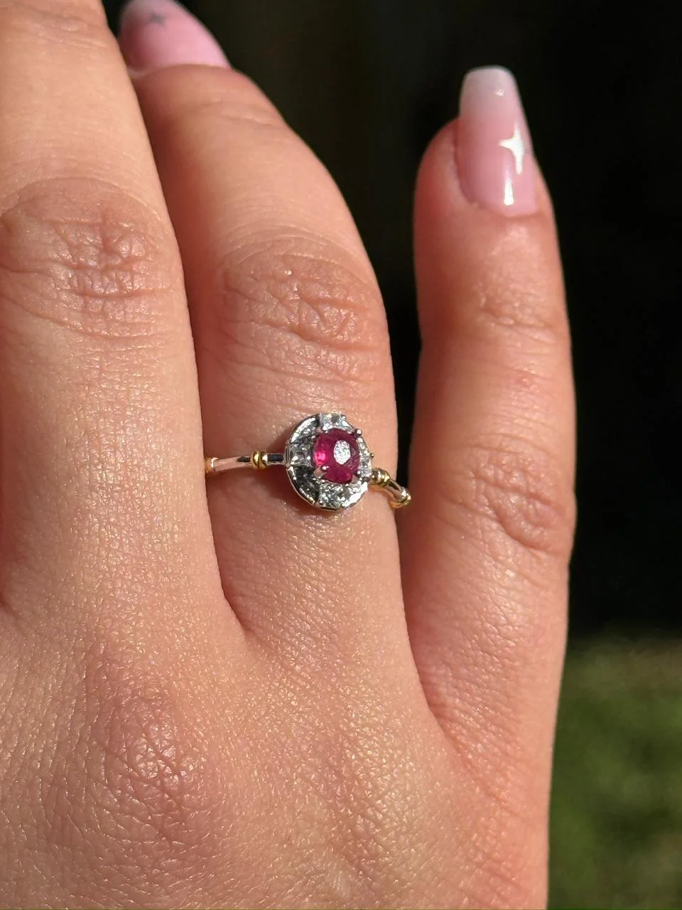 Bague rubis en argent s925/خاتم من الياقوت من الفضة عيار 925