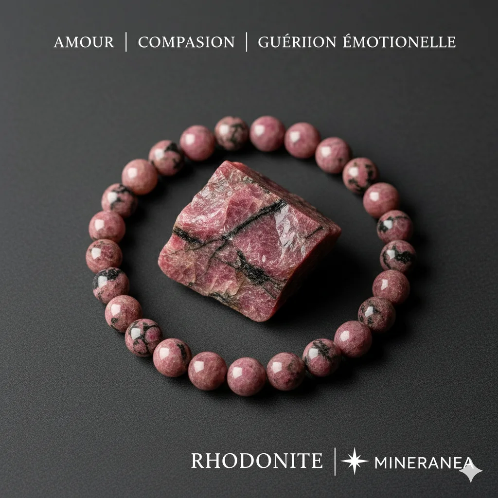 bracelet rhodonite / سوار حجر الرودونيت