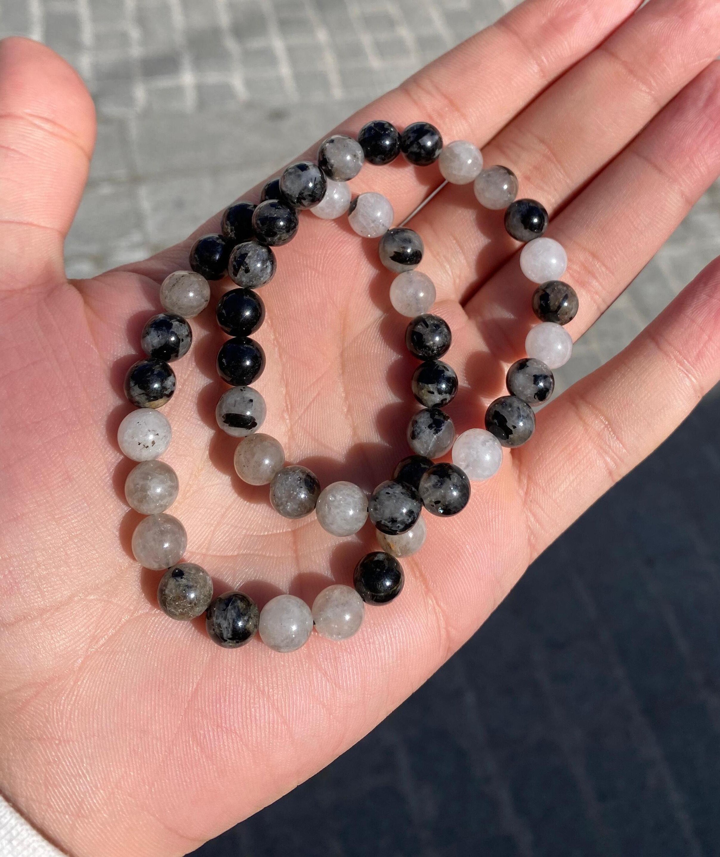 bracelet bracelet black hair quartz / سوار حجر الكوارتز الأسود