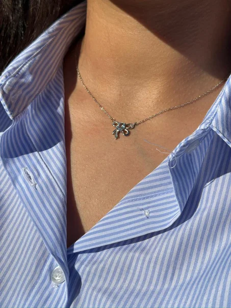 collier topaz bleu en argent s925/قلادة من التوباز الفضة عيار 925